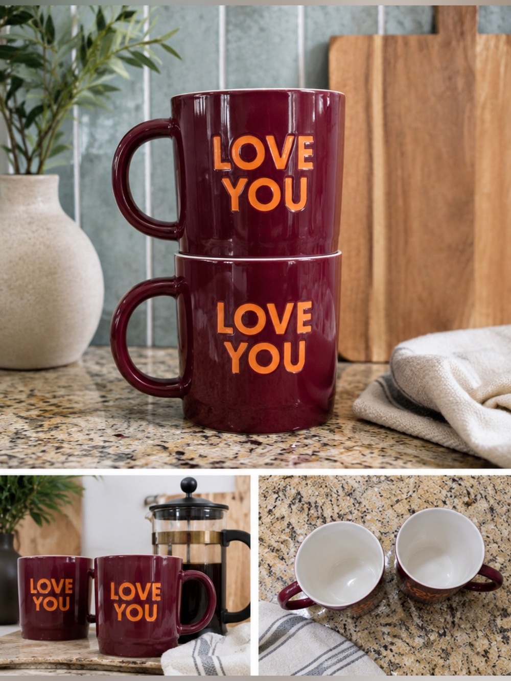 LOVE YOU large mugs, SET OF 2 - Room Essentials